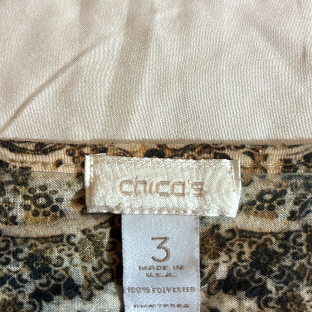 CHICO’S | top shirt 3 animal print - Picture 4 of 4